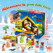 Carica l'immagine nel visualizzatore di Gallery, Geebiiny Calendario Avvento 2024, Presepe Bambini Calendario Avvento per Bambini Calendario di Avvento Presepe Accessori Calendario dell Avvento Regalo di Natale Calendario Avvento Bambino Bambina
