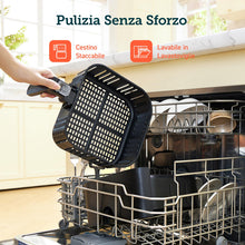 Carica l'immagine nel visualizzatore di Gallery, COSORI Friggitrice ad Aria 5,5 Litri, Air Fryer, 1700W, 13 Funzioni, 85% Meno Olio, 75-205°C, Fino al 50% Più Veloce del Forno, 100 Ricette Italiane, Display Digitale, CP158 Nero