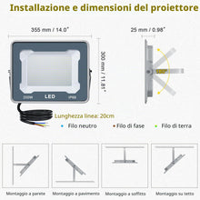 Carica l'immagine nel visualizzatore di Gallery, CREATESTAR Faretto Led da Esterno 200W, Faretti Led Esterni 6500K 20000LM luce bianca fredda, IP66 Impermeabile Faro Est