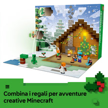 Carica l'immagine nel visualizzatore di Gallery, LEGO Minecraft Calendario dell'Avvento 2025 per Bambini e Bambine da 7 Anni - Gioco per il Conto alla Rovescia di Natale con 24 Sorprese come Minifigure e Mini Costruzioni - Regalo per Gamer - 21280