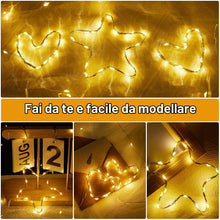 Carica l'immagine nel visualizzatore di Gallery, Luci LED a Batteria, 20 Pezzi Luci Stringa 1M Filo di Rame con 10 LEDs Catena Luminosa Natale per Esterni e Interni, Cas