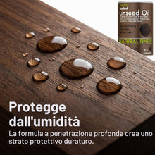 Carica l'immagine nel visualizzatore di Gallery, Materialix Olio di lino bollito, impregnazione naturale per legno, asciugatura rapida, impermeabile, 1L