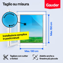 Carica l'immagine nel visualizzatore di Gallery, GAUDER Zanzariera finestra, zanzariere per finestre (130x150cm)