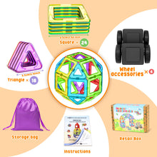 Carica l'immagine nel visualizzatore di Gallery, COOLJOYA Costruzioni Magnetiche 50 Pezzi, Costruzioni per Bambini 3 Anni Magneti Bambini, Costruzioni Magnetiche, Giochi per Bambini Giochi Montessori 3 4 5 6 7 8 Anni,Regali di Halloween