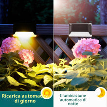 Carica l'immagine nel visualizzatore di Gallery, Solpex Lampade solari, 8 pezzi, luci solari per recinzione, impermeabili, per esterni, scale, recinzione, cortile, patio