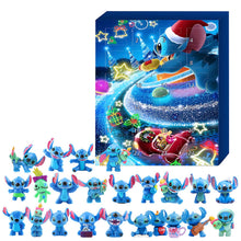 Carica l'immagine nel visualizzatore di Gallery, Amycute Calendario dell'Avvento 2024, Natalizie Calendario Avvento 2024 con 24 Giocattoli Stitch, Calendario dell'Avvento Stitch per Bambini Regali Natale