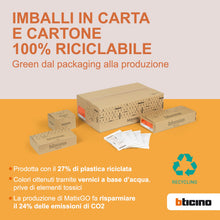 Carica l'immagine nel visualizzatore di Gallery, BTICINO MatixGO Presa di corrente universale 2 moduli Bianco SJW4140A16F Presa flat standard tedesco e italiano, interas