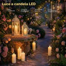 Carica l'immagine nel visualizzatore di Gallery, Dehobo Candele Led Fiamma Oscillante, IP65 (13,5/15/18cm x 5,5cm, 6 Pezzi)