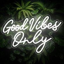 Carica l'immagine nel visualizzatore di Gallery, Segnale Neon Solo Buone Vibrazion, Segni Neon Buone Vibrazion Bianchi per Decorazione a Parete, Luce Neon LED per Decora