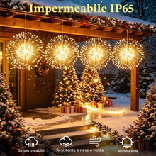 Carica l'immagine nel visualizzatore di Gallery, Joycome 2 Pezzi 198 LED Luci Fuochi d'Artificio Batteria - Bianco Caldo
