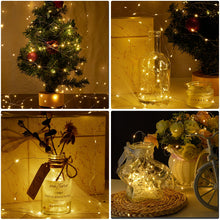 Carica l'immagine nel visualizzatore di Gallery, Luci LED a Batteria, 20 Pezzi Luci Stringa 1M Filo di Rame con 10 LEDs Catena Luminosa Natale per Esterni e Interni, Cas