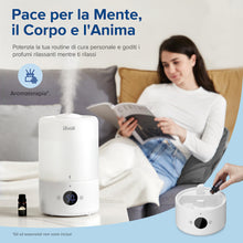 Carica l&#39;immagine nel visualizzatore di Gallery, LEVOIT Umidificatore Ambiente Smart Top-Fill Dual 200S, 3L, Umidificatore Ultrasuoni a Nebbia Fredda per Bambini/Piante Dura da 25H, ≤28dB Silenzioso Auto Modo con Oli Essenziali, Timer