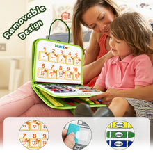 Carica l'immagine nel visualizzatore di Gallery, Busy Board Giochi 1 2 3 4 5 Anni Pannello Sensoriale Bambini Montessori+ Puzzle di Legno Tavola Libri Valigetta Montessoriana Gioco Educativi Intrattenimento Bambini Ristorante Viaggio Stoffa