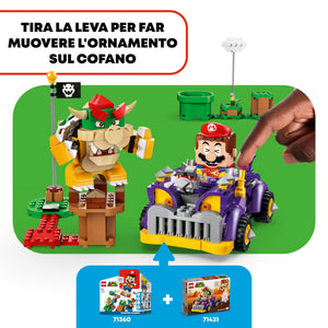 LEGO Super Mario Pack di Espansione Il Bolide di Bowser, Giochi per Bambini da 8 Anni con Personaggio e Macchina Giocattolo da Collezione, Regalo per Gamer da Abbinare a Uno Starter Pack 71431