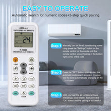 Carica l'immagine nel visualizzatore di Gallery, Telecomando Universale per Climatizzatori, 1000 in 1 Telecomando Digitale LCD, K-1028e Compatibile