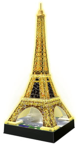 Ravensburger - Puzzle 3D, Tour Eiffel Night Edition con Luce, Parigi, per Adulti e Bambini 10+ Anni, Idea Regalo, 226 Pezzi