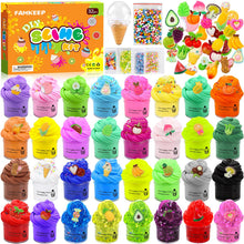 Carica l'immagine nel visualizzatore di Gallery, FAMKEEP Fluffy Butter Slime Set, 32 colori Fluffy Butter Slime Set,Putty Giocattoli,Crystal Slime per Bambini,DIY Slime 