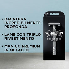 Carica l'immagine nel visualizzatore di Gallery, Wilkinson Sword - Rasoio The Edger - Confezione con 1 manico e 5 lame di ricarica