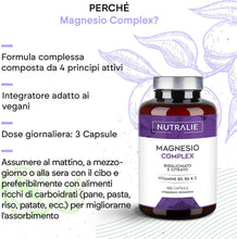 Carica l'immagine nel visualizzatore di Gallery, Magnesio Bisglicinato + Citrato 2145mg - Vitamine B5, B6 e C