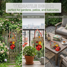 Carica l'immagine nel visualizzatore di Gallery, Targa Benvenuto Giardino Decorazioni da Esterno con Ali Aperte, Cartello Welcome Vintage in Resina e Ferro Colorato per 