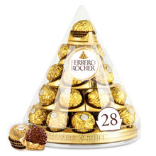 Carica l'immagine nel visualizzatore di Gallery, Ferrero Rocher - 28 Specialità al Cioccolato al Latte e Nocciola, Scatola Natalizia a Piramide Ottimale come Regalo o Centrotavola per le Cene di Natale, 350 gr