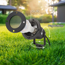Carica l'immagine nel visualizzatore di Gallery, EDO Faretto da Giardino con Picchetto a Terra GU10 HORTUS Nero - Lampioni da Esterno Orientabili, Impermeabile IP65, Luc
