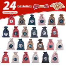 Carica l&#39;immagine nel visualizzatore di Gallery, CNMTCCO 2025 Calendario Dell&#39;avvento, 24 Calendario Avvento Fai Da Te, Sacchetti Calendario Avvento Vuoto da Riempire, Natale Bustine Calendario Avvento per Uomo Donna Bambini