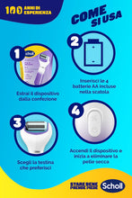 Carica l'immagine nel visualizzatore di Gallery, Scholl Velvet 2in1 Leviga e Ammorbidisce, Sistema di Pedicure Elettronico per Levigare i Piedi Testine Interscambiabili 