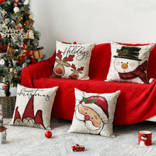 Carica l'immagine nel visualizzatore di Gallery, Artoid Mode GNOME - Set di 4 federe per cuscino con renna, motivo: Babbo Natale, pupazzo di neve, 45 x 45 cm