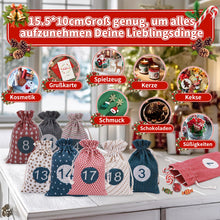 Carica l&#39;immagine nel visualizzatore di Gallery, CNMTCCO 2025 Calendario Dell&#39;avvento, 24 Calendario Avvento Fai Da Te, Sacchetti Calendario Avvento Vuoto da Riempire, Natale Bustine Calendario Avvento per Uomo Donna Bambini