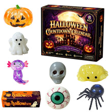 Carica l'immagine nel visualizzatore di Gallery, Squishy Box Set a Sorpresa di Halloween, 8 Pezzi - Mistery Box Squishy Antistress in Morbido TPR, Idea Relax per Ufficio