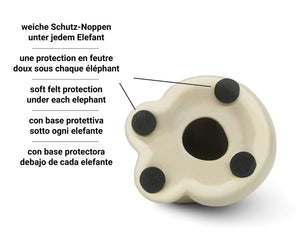 Coppia armoniosa di elefanti in ceramica in beige e grigio - Scultura moderna, coppia di due singoli elefanti - Statuetta decorativa alta 16 cm - Elefante come perfetta idea regalo