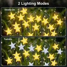 Carica l'immagine nel visualizzatore di Gallery, Luci Solari Esterno, 4 Pezzi 32LED Luci di Natale Esterno Stella Lucciole Luci Solari da Giardino, Decorazioni di Natale Esterno Impermeabili, Decorazioni per Giardino Festa Natale Cortile