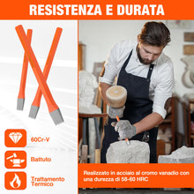 Carica l'immagine nel visualizzatore di Gallery, ValueMax Set di Scalpelli da 3 Pezzi, Scalpello Piatto in Acciaio Cr-V, Scalpello a Freddo (10 mm, 12 mm, 16 mm), per Ro