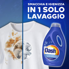 Carica l'immagine nel visualizzatore di Gallery, Dash Power Detersivo Liquido Lavatrice, 100 Lavaggi (4x25), Classico, Rimuove Le Macchie, Igienizza, Brillantezza Per I 