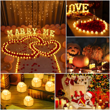 Carica l'immagine nel visualizzatore di Gallery, daphome Candele a LED Senza Fiamma Portò Candele Flickering Flameless,per Decorazione di Casa Camera Natale Partito Matrimoni Compleann(14 pezzi con cera gocciolante)