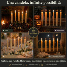 Carica l'immagine nel visualizzatore di Gallery, Candele LED, Set da 6 Candele Finte Torsadate Avorio Senza Fiamma, con Telecomando, Luce Tremolante, Dimmerabili, Timer 