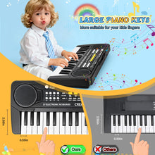 Carica l'immagine nel visualizzatore di Gallery, m zimoon Pianola Bambini 37 Tastiera Elettronica Musicale con Microfono, Pianola per Bambini Media Portatile Multifunzio