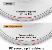 Carica l'immagine nel visualizzatore di Gallery, Erogatore per detersivo in vetro con ripiano e coperchio in bambù, 3,5 L, per detersivo liquido, sapone e ammorbidente per lavatrice per la lavanderia con 2 misurini e 8 etichette