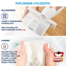 Carica l&#39;immagine nel visualizzatore di Gallery, Omino Bianco - Detersivo Bivalente Liquido, Lavaggio a Mano e in Lavatrice, Essenza Cuore di Marsiglia, 1000 ml
