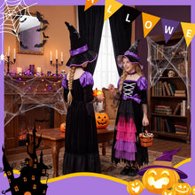 Carica l'immagine nel visualizzatore di Gallery, Costume da scheletro per bambini, travestimento da strega, da ragazza, costume da scheletro per gioco ruolo festa cospla
