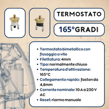 Carica l'immagine nel visualizzatore di Gallery, Coppia Termostati 95°C e 165°C Compatibili con Didiesse Frog FR019 FR020