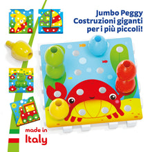 Carica l'immagine nel visualizzatore di Gallery, Quercetti Jumbo Peggy Mosaico Bambini, Giochi Bambini 2 Anni fino ai 5 Anni, Chiodini per Bambini 3 Anni, Costruzioni pe