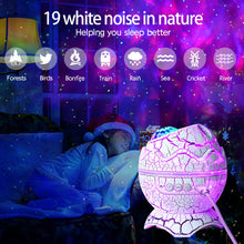 Carica l'immagine nel visualizzatore di Gallery, Dinosaur Egg Galaxy Starry Sky Proiettore con Lettore Musicale Wireless, Star Proiettore Luce Notturna con Rumore Bianco
