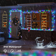 Carica l'immagine nel visualizzatore di Gallery, Geemoo 0.75M Luci Decorazioni 98 LED Scala Babbo Natale, Addobbi 8 modalità, Funzione Timer e Memoria, Luci Natalizie per Finestra Esterno ed Interno Bianco Caldo