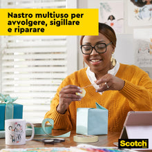 Carica l'immagine nel visualizzatore di Gallery, Scotch Nastro Adesivo Trasparente 508, 10 Rotoli, 15 mm x 33 m