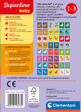 Carica l'immagine nel visualizzatore di Gallery, Clementoni - Sapientino Baby Che Verso Fa, Gioco Educativo Flashcards Montessori per Bambini 1 Anno, Carte Tattili Animali, Made in Italy, Lingua Italiana, Lingua Italiana, 16433