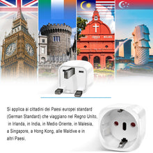 Carica l'immagine nel visualizzatore di Gallery, Adattatore Presa Inglese - Vutizal 2 pezzi Adattatore Universale da Viaggio - 3250W Adattatore UK per Regno Unito, Irlan
