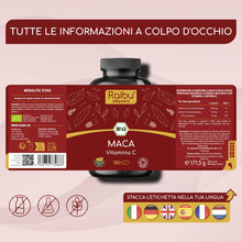 Carica l'immagine nel visualizzatore di Gallery, Maca Rossa Peruviana BIO - 180 capsule da radice di Maca Peruviana - Equilibrio ormonale per donna - 3.200mg per dose gi