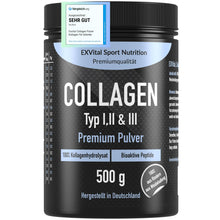 Carica l'immagine nel visualizzatore di Gallery, Collagene in polvere, 500 g, peptidi di collagene idrolizzato bioattivo, proteine in polvere, insapore, bevanda energizzante al collagene di tipo 1, 2 e 3, ad alto dosaggio
